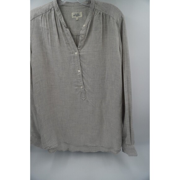 Hartford Women's Grey Long Sleeve Slip Neck Office/Work Tunic Blouse Size 2 - Picture 2 of 8